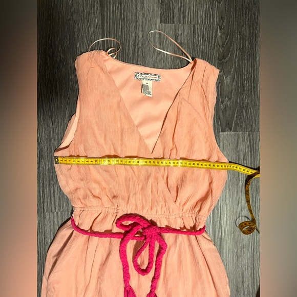 Flying Tomato Pleated Tiered Maxi Dress in Pink and Orange - Picture 6 of 14